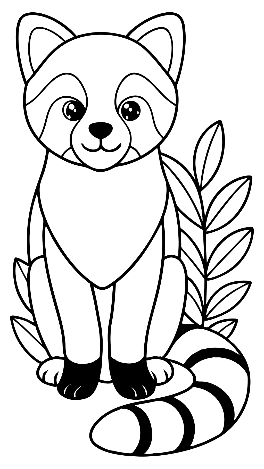 coloriage de panda rouge